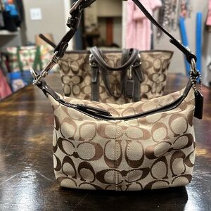 Small brown coach purse